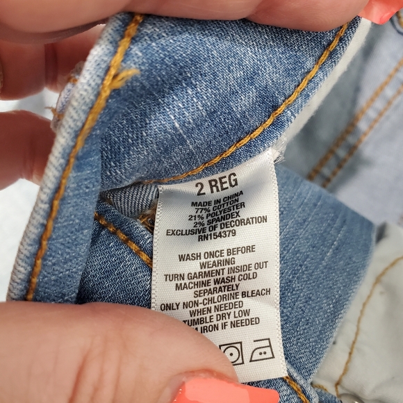 2 Pair Aeropostale High Rise Jeggings SZ 2R Regular and Light Wash High Waisted - Picture 7 of 10